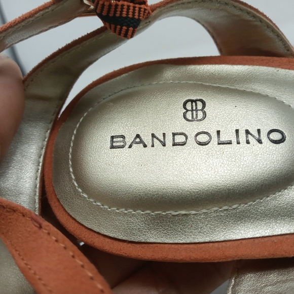Bandolino sling back heel color salmon size 10 medium 4 1/2 "heel - Picture 5 of 6